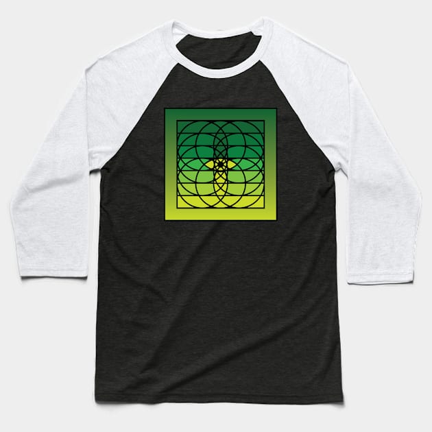 Doc Labs - Third Eye / Awakening (Geometric Art / Meditation / Yoga) - Version 1 - (Green No.1) Baseball T-Shirt by Doc Labs